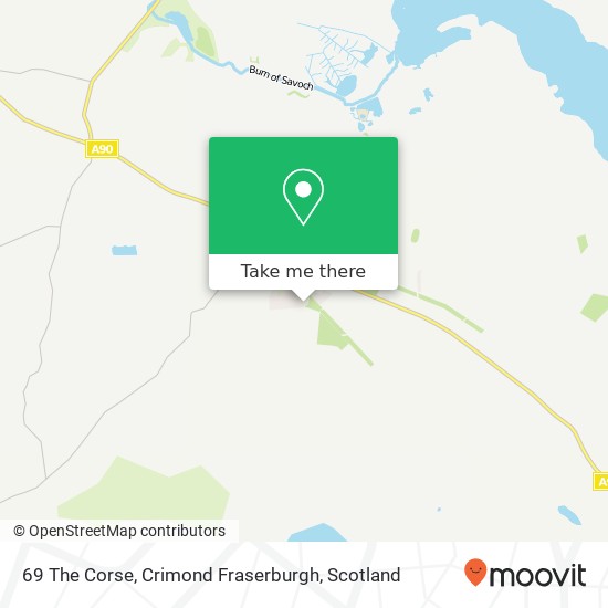 69 The Corse, Crimond Fraserburgh map