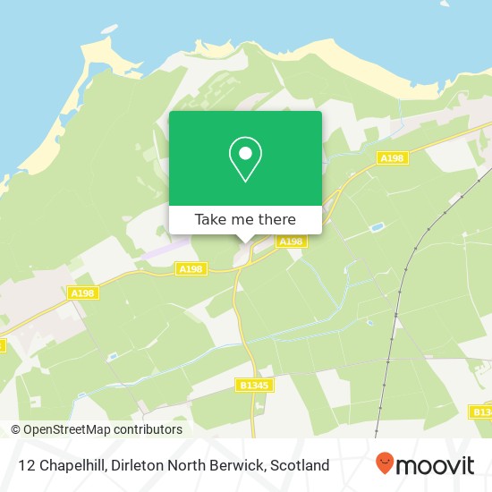 12 Chapelhill, Dirleton North Berwick map