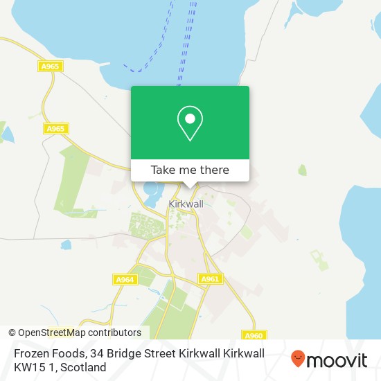 Frozen Foods, 34 Bridge Street Kirkwall Kirkwall KW15 1 map
