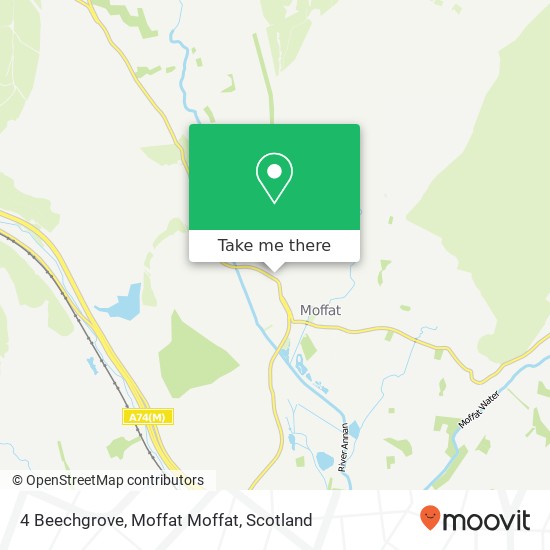 4 Beechgrove, Moffat Moffat map