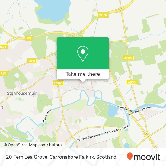 20 Fern Lea Grove, Carronshore Falkirk map