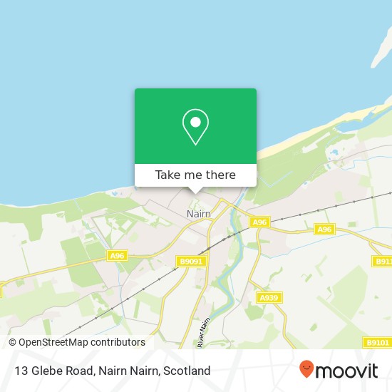 13 Glebe Road, Nairn Nairn map