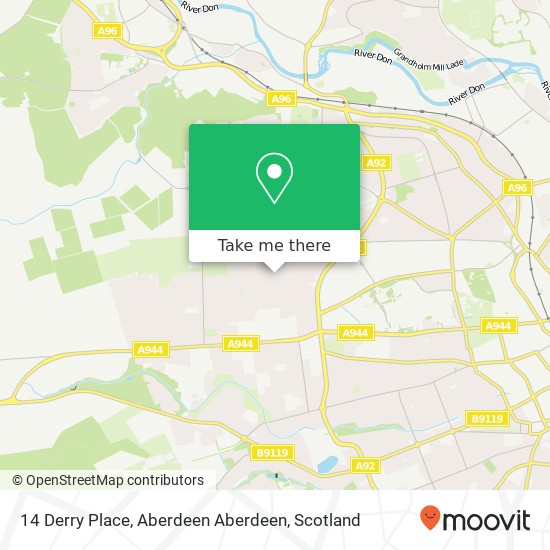 14 Derry Place, Aberdeen Aberdeen map