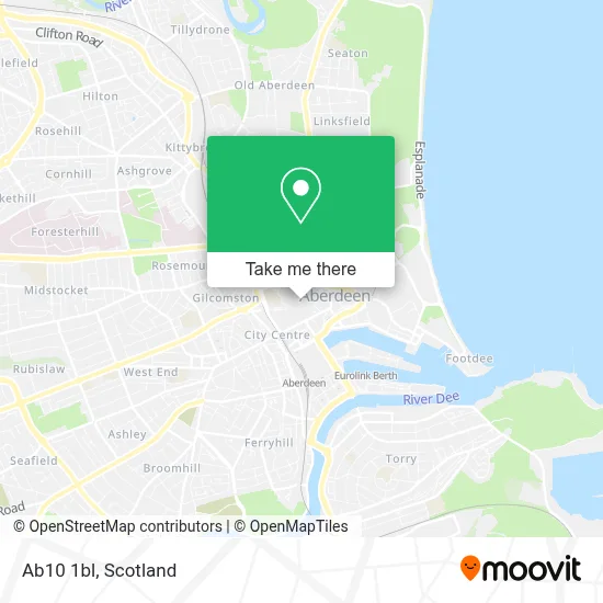 How to Get to Ab10 1bl in Aberdeen by Bus or Train?