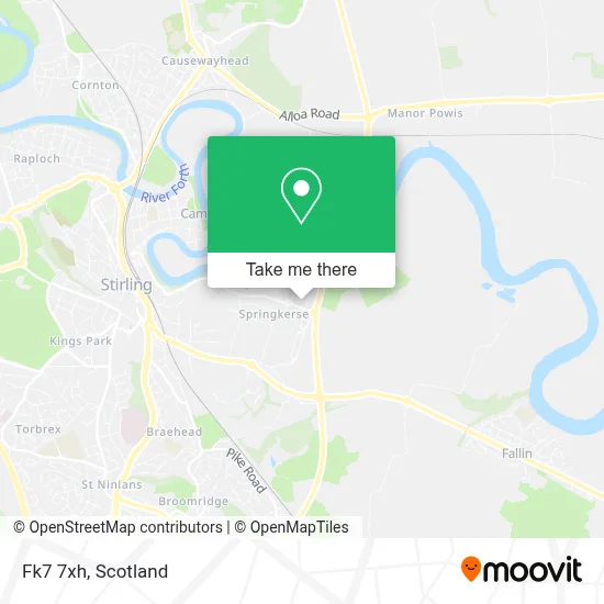 Fk7 Postcode Map How to Get to Fk7 7xh in Stirling by Bus or Train?