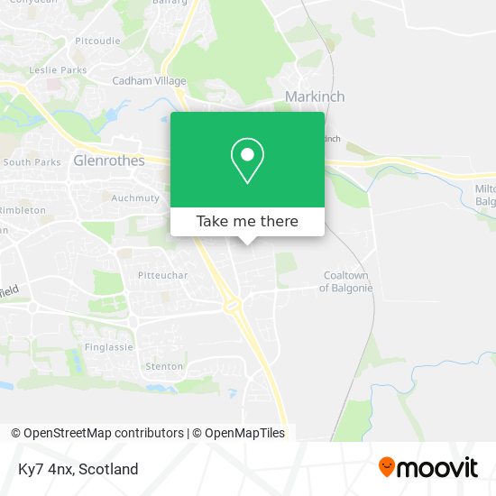 How to get to Ky7 4nx in Glenrothes by Bus or Train?