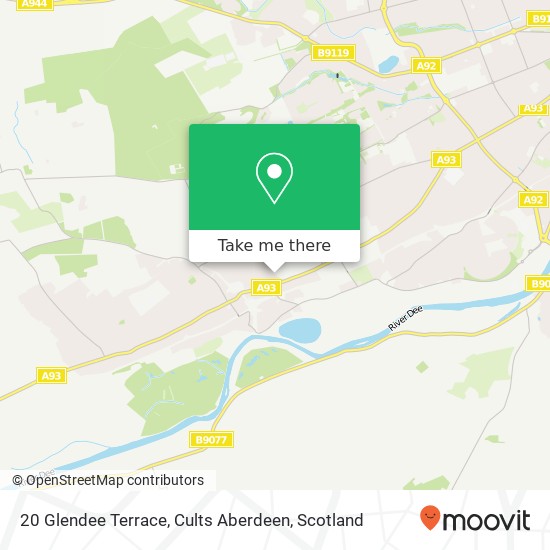 20 Glendee Terrace, Cults Aberdeen map