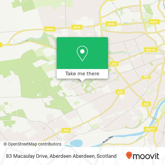 83 Macaulay Drive, Aberdeen Aberdeen map