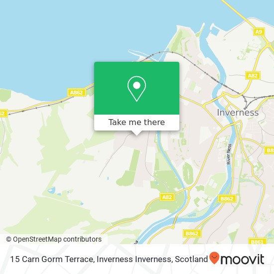 15 Carn Gorm Terrace, Inverness Inverness map