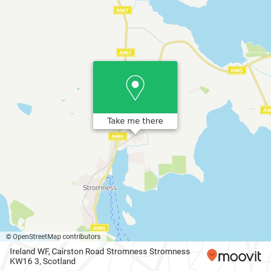 Ireland WF, Cairston Road Stromness Stromness KW16 3 map
