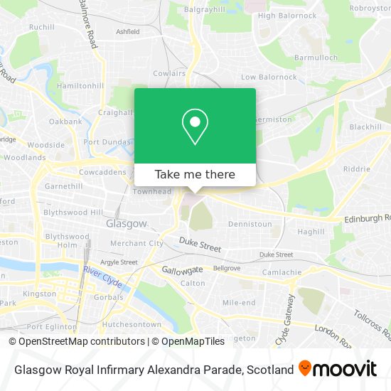 Glasgow Royal Infirmary Alexandra Parade map
