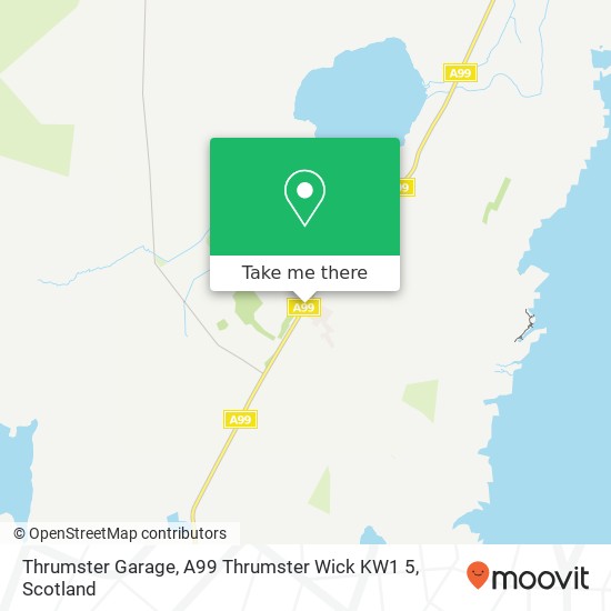 Thrumster Garage, A99 Thrumster Wick KW1 5 map