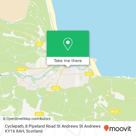Cyclepath, 8 Pipeland Road St Andrews St Andrews KY16 8AH map