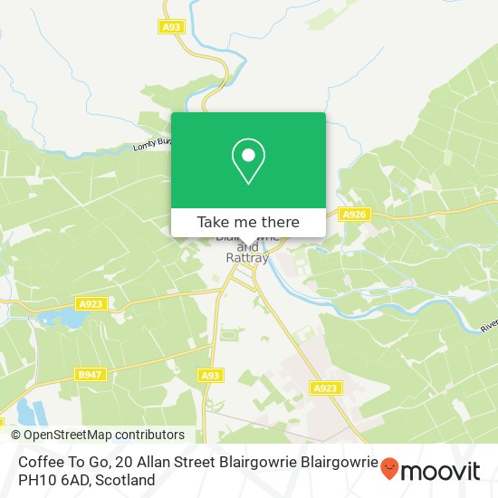 Coffee To Go, 20 Allan Street Blairgowrie Blairgowrie PH10 6AD map