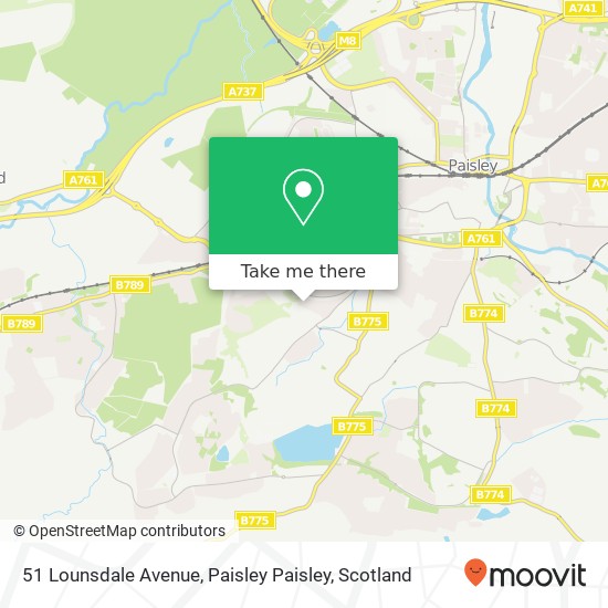 51 Lounsdale Avenue, Paisley Paisley map