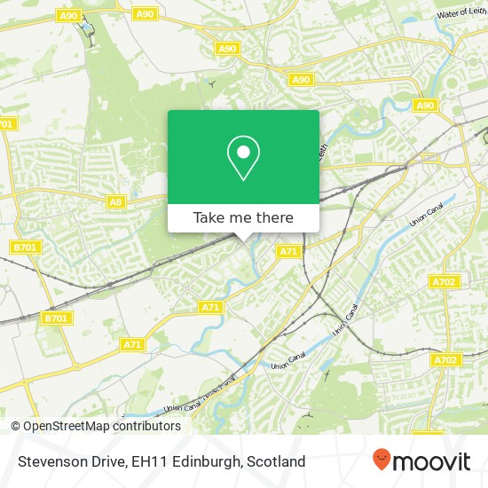 Stevenson Drive, EH11 Edinburgh map