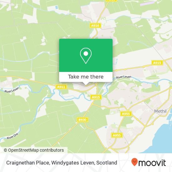 Craignethan Place, Windygates Leven map