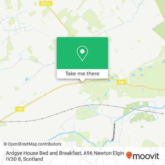 Ardgye House Bed and Breakfast, A96 Newton Elgin IV30 8 map