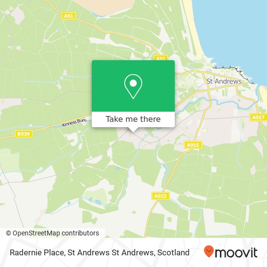 Radernie Place, St Andrews St Andrews map