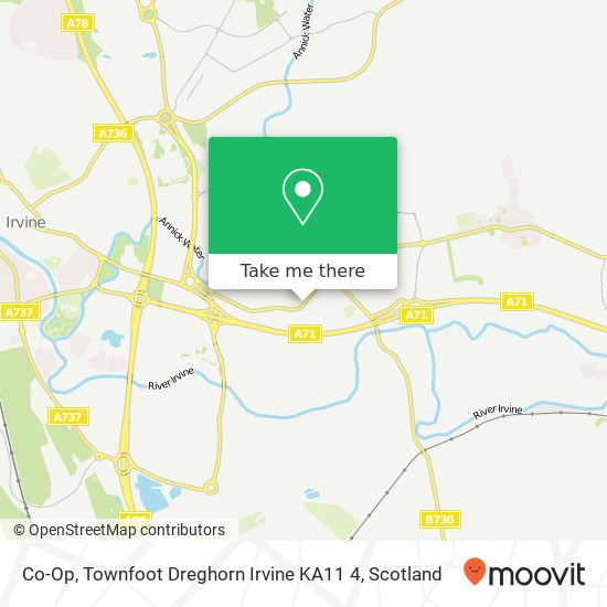 Co-Op, Townfoot Dreghorn Irvine KA11 4 map