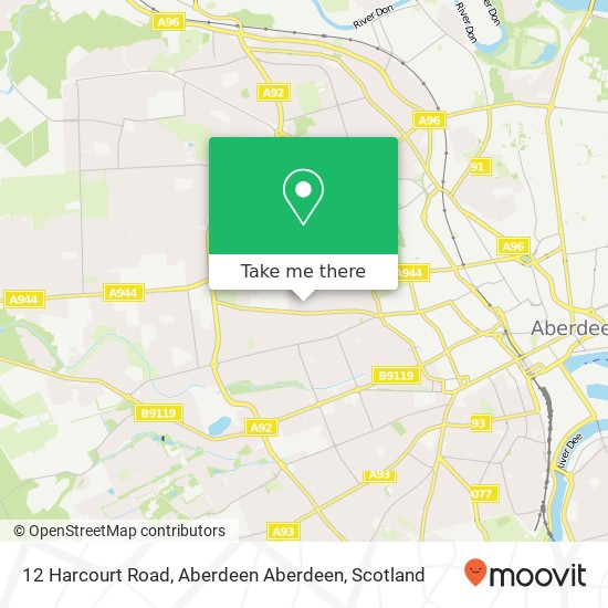 12 Harcourt Road, Aberdeen Aberdeen map