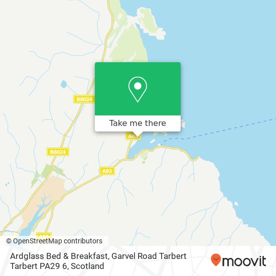 Ardglass Bed & Breakfast, Garvel Road Tarbert Tarbert PA29 6 map