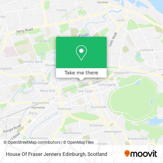 House Of Fraser Jenners Edinburgh map
