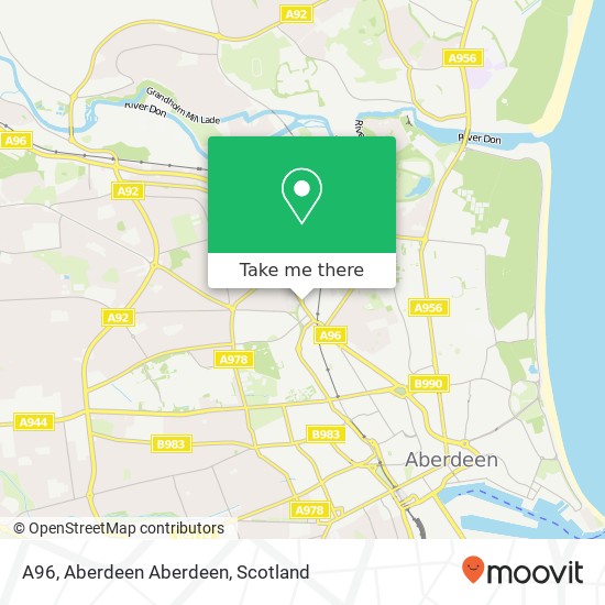 A96, Aberdeen Aberdeen map
