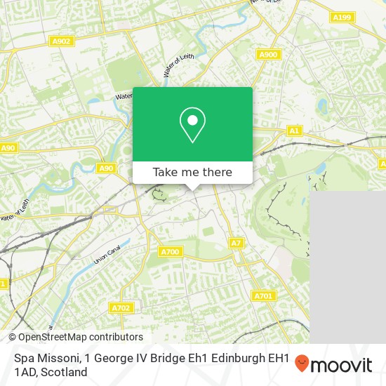 Spa Missoni, 1 George IV Bridge Eh1 Edinburgh EH1 1AD map