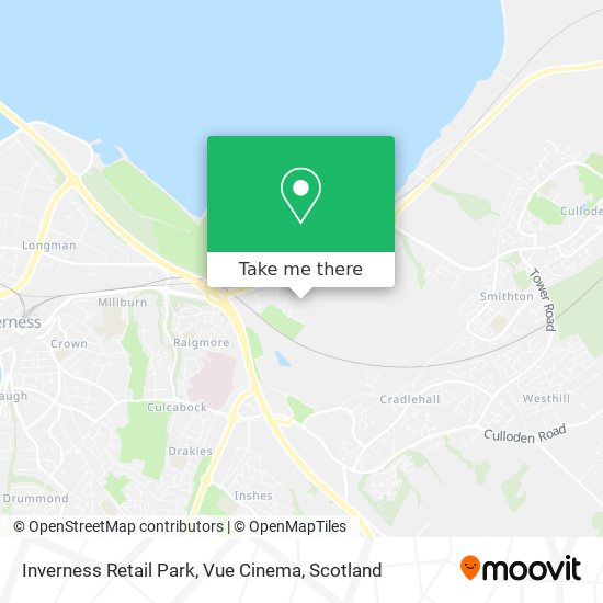 Inverness Retail Park, Vue Cinema map