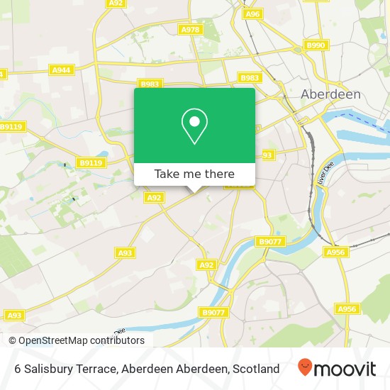 6 Salisbury Terrace, Aberdeen Aberdeen map