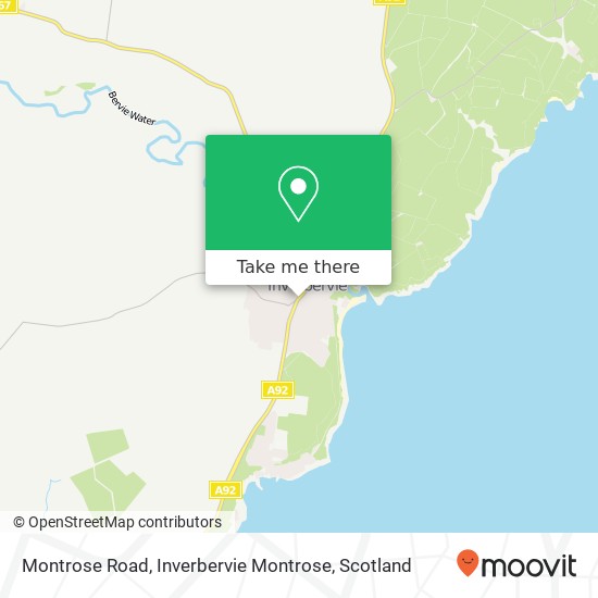 Montrose Road, Inverbervie Montrose map