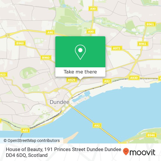 House of Beauty, 191 Princes Street Dundee Dundee DD4 6DQ map