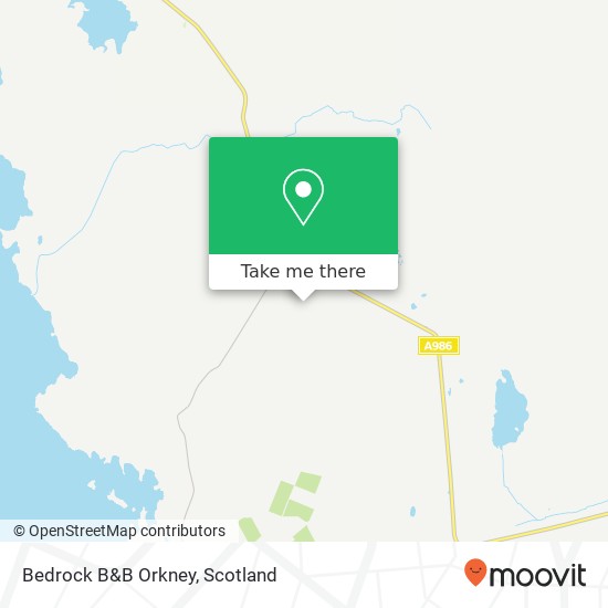 Bedrock B&B Orkney map