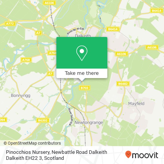 Pinocchios Nursery, Newbattle Road Dalkeith Dalkeith EH22 3 map