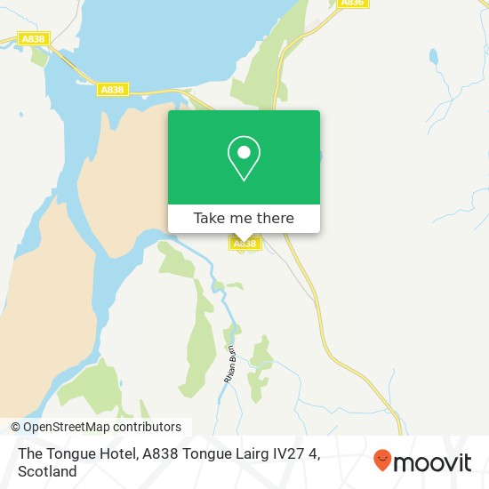 The Tongue Hotel, A838 Tongue Lairg IV27 4 map