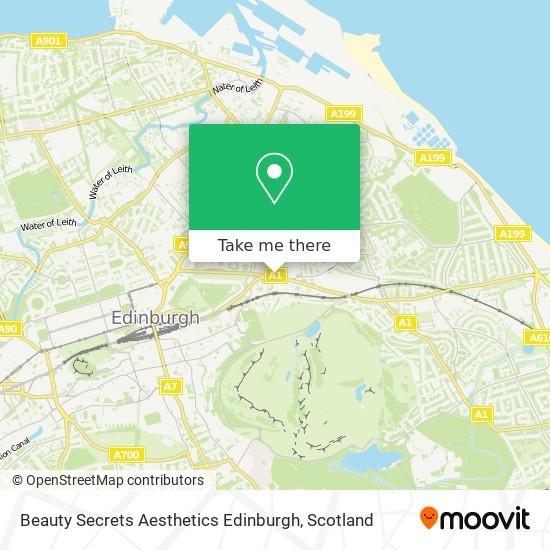 Beauty Secrets Aesthetics Edinburgh map