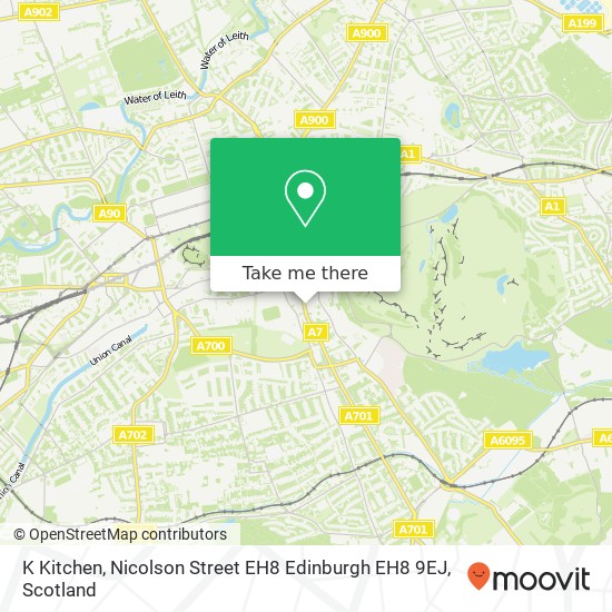 K Kitchen, Nicolson Street EH8 Edinburgh EH8 9EJ map