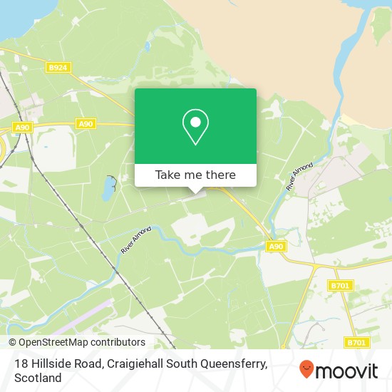 18 Hillside Road, Craigiehall South Queensferry map