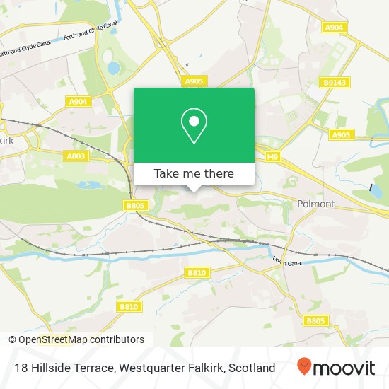 18 Hillside Terrace, Westquarter Falkirk map