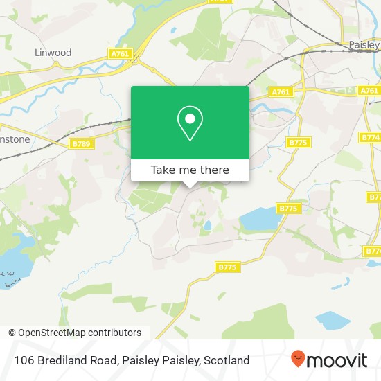106 Brediland Road, Paisley Paisley map