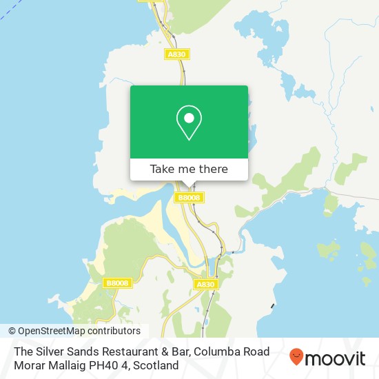 The Silver Sands Restaurant & Bar, Columba Road Morar Mallaig PH40 4 map