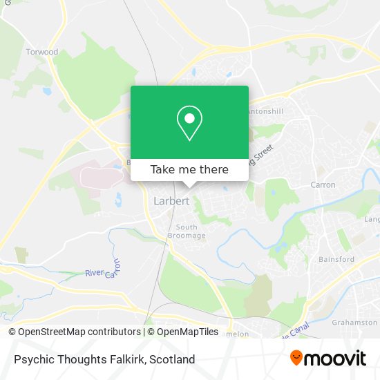 Psychic Thoughts Falkirk map