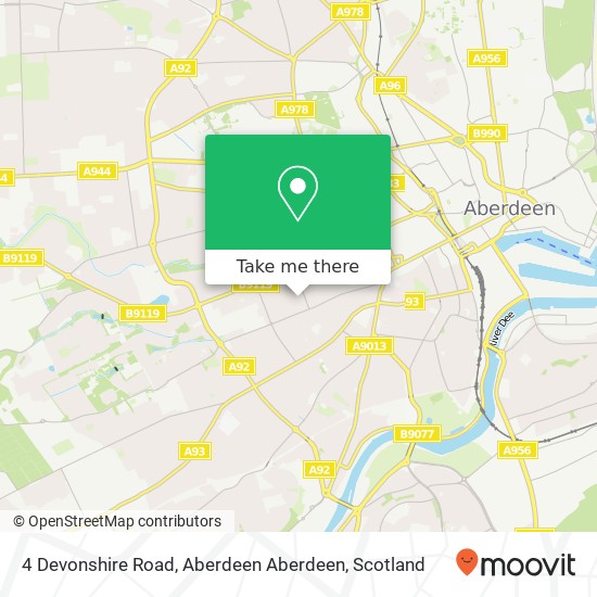4 Devonshire Road, Aberdeen Aberdeen map