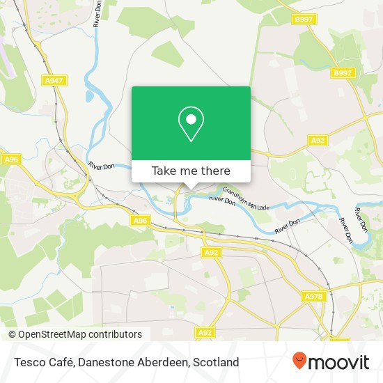 Tesco Café, Danestone Aberdeen map