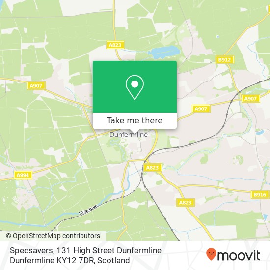 Specsavers, 131 High Street Dunfermline Dunfermline KY12 7DR map