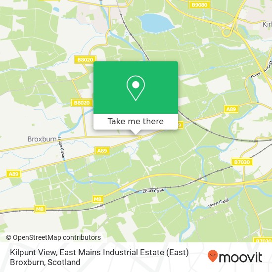 Kilpunt View, East Mains Industrial Estate (East) Broxburn map