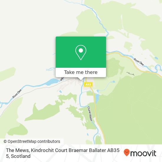The Mews, Kindrochit Court Braemar Ballater AB35 5 map