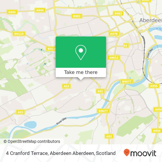 4 Cranford Terrace, Aberdeen Aberdeen map