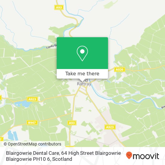 Blairgowrie Dental Care, 64 High Street Blairgowrie Blairgowrie PH10 6 map